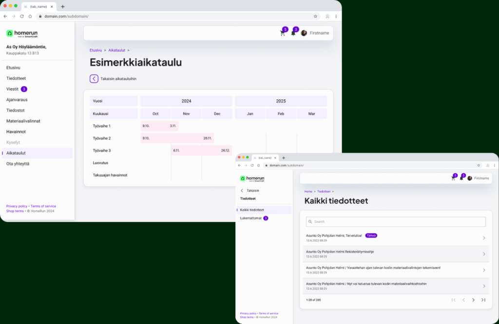 Homerun kokoaa kaikki projektin osapuolet saman palvelun alle
